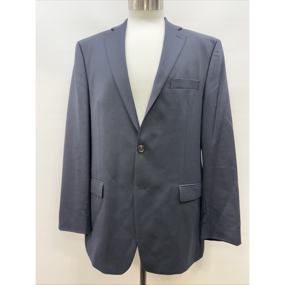 Lauren Ralph Lauren Navy Blue Blazer Mens 44L Suit Jacket 100% Wool sewn pockets